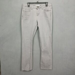 Lee Perfect Fit Jeans Womens 12 Gray Denim Cotton Stretch Mid Rise Dark Wash